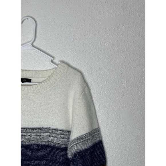 Fate Anthropologie Sweater XL Womens Fuzzy Colorblock Striped Trendy Crew Soft - Picture 4 of 14